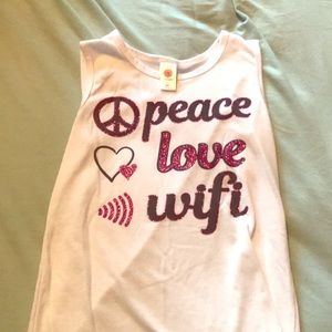 “Peace ,Love, WiFi” tank top